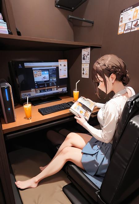 ネカフェ (Internet Cafes in Japan) SDXL