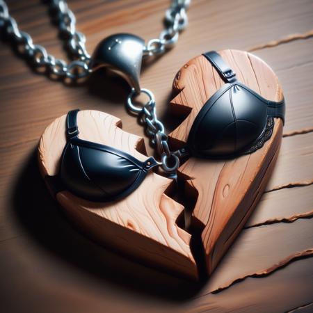 ? Split Heart Necklace PDXL ? - Custom broken heart necklace