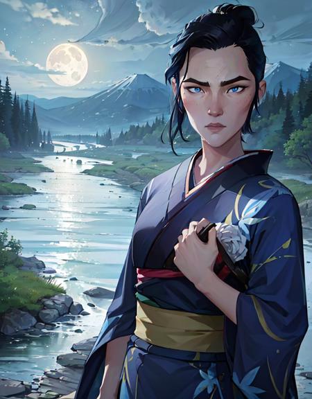 Mizu - Blue Eye Samurai - Character by YeiyeiArt