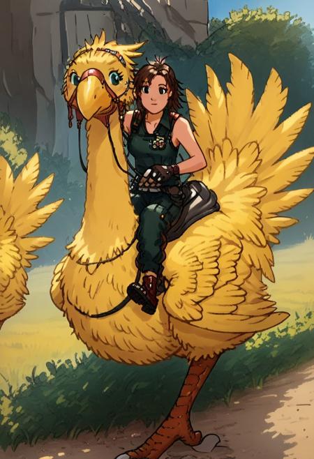 Riding a Chocobo