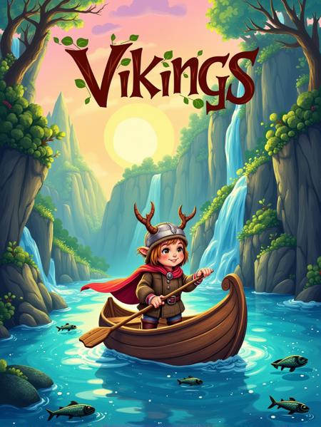 Cute stylized illustration
