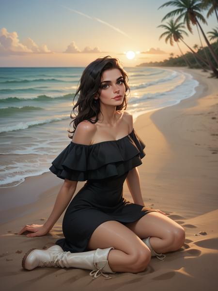 Evening Flounce Dress | Clothing LoRA