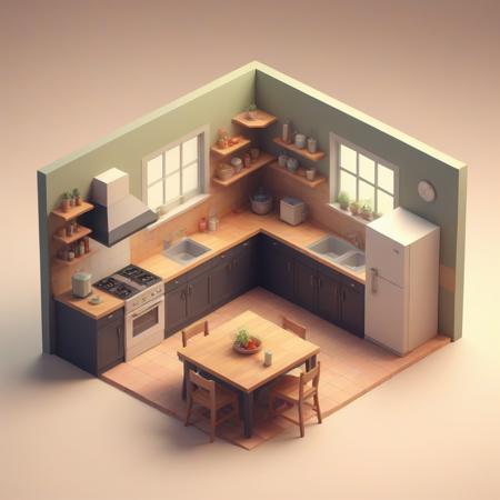 Isometric low poly XL