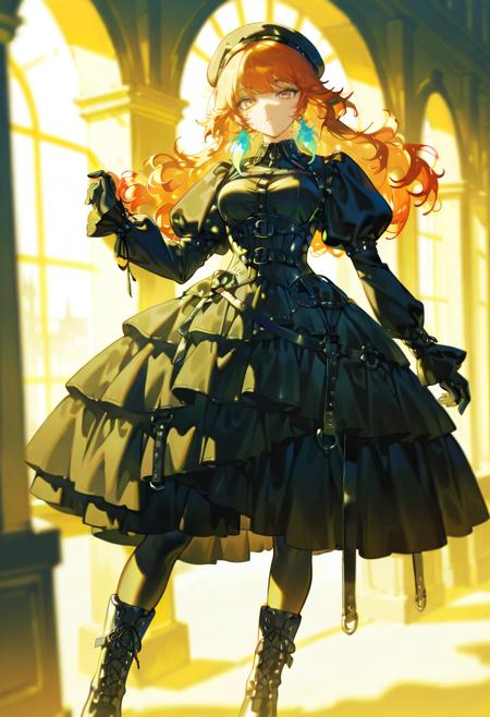Gothic Leather Buckle Dress