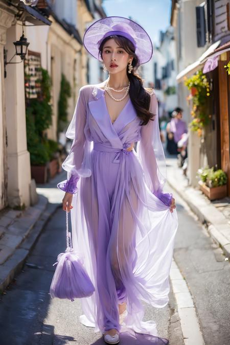 Graceful Wanderer in Lavender