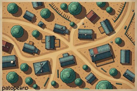Envy Flux Fantasy Town Map 01 - Town and village maps for D&D and other RPGs