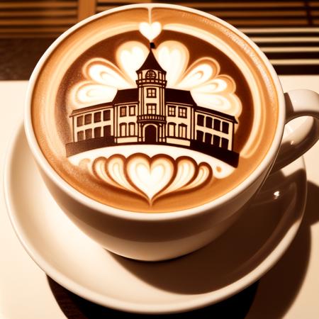 anime character latte art