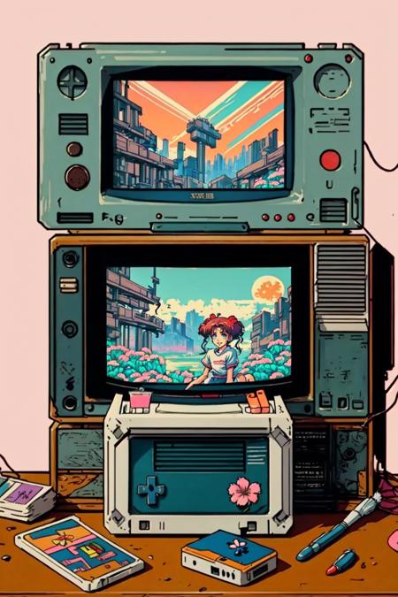 Retrowave Anime (Midjourney)