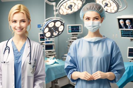 Doctor labcoat / surgical outfits Side-by-Side