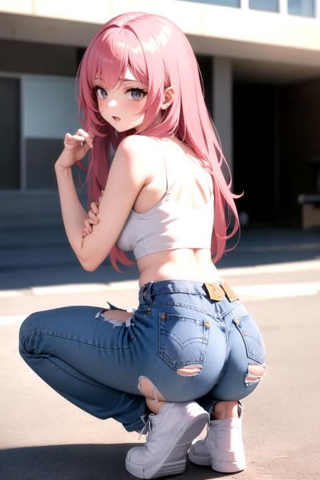 High-waist jeans