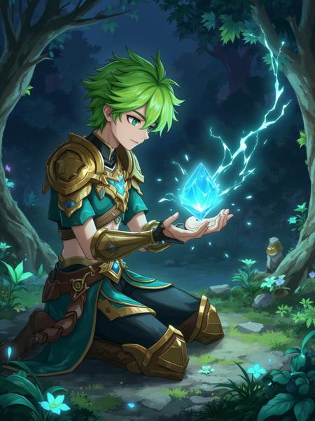 【Cartoon Character Art】Genshin Impact Style Character Poster - Flux