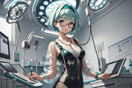 Doctor Latex Ultrasound Exam