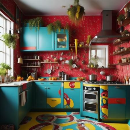 kitsch  style interior design