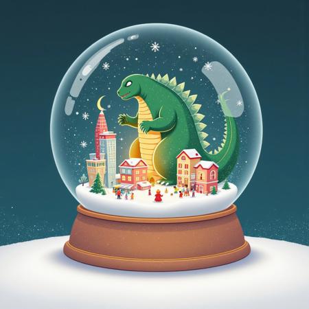 snowglobe flat illustration版本V1 (ID: 1166658)