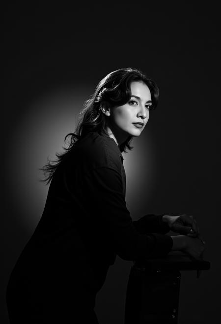 FLUX.1d - Studio Harcourt Black and White Portrait Photography