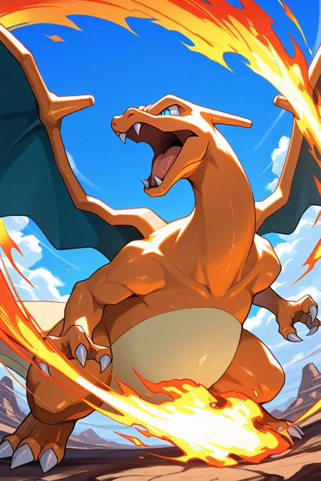 Charizard & Mega X Form (Pokemon) (Pokedex #0006) [Illustrious & SD1.5]