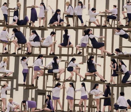 Row of 35 people POSE , multi view，35个人的动作PNG图，多视图