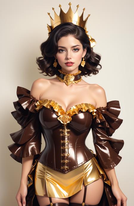 Chocolate Gold Foil Dress | Because You Deserve It!