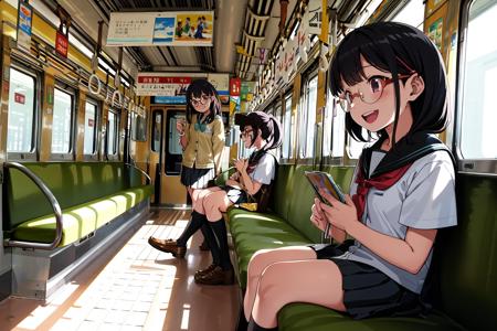 Hankyu 3000 series / train interior