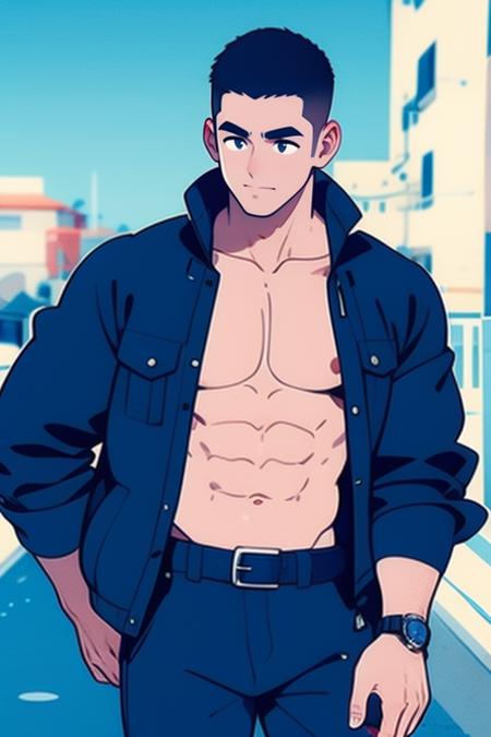kk-boy | 短发少年扁平绘画风格