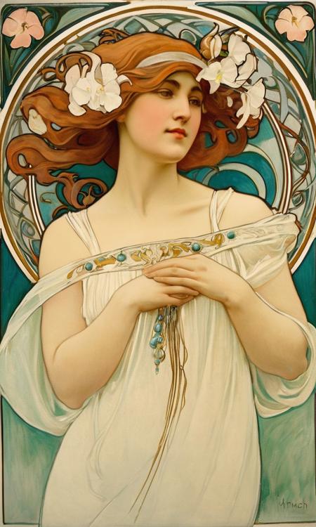Mucha painting style