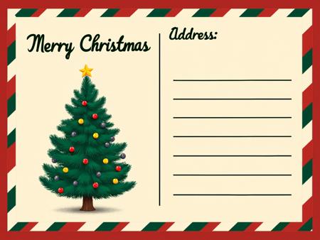 ? Christmas Postcard Template - Print your own generated X-mas card! ? [Flux]