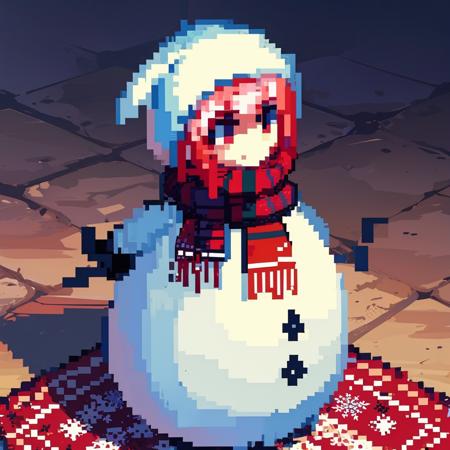 Pixel Snowman Suit (Dungeon Fighter Online) DNF大头像素雪人套装表情包