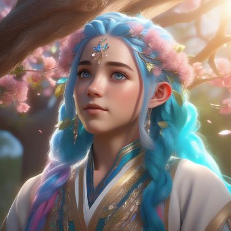 Rainbow haired girl