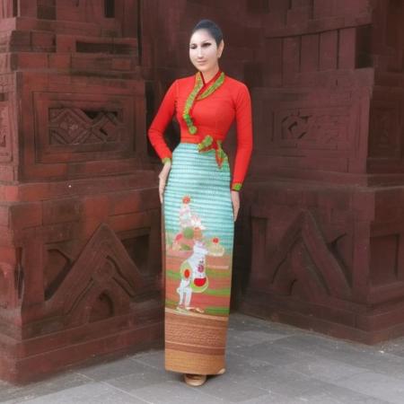 Myanmar Traditional wedding outfits