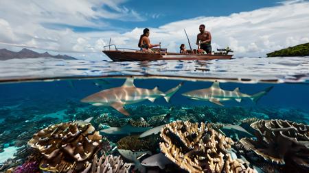 Split-shot underwater photography XL