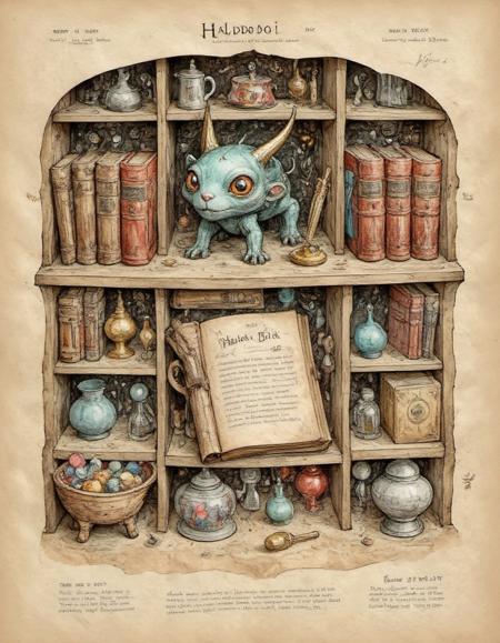 Eldritch Parchment Art  | for Flux.1 dev