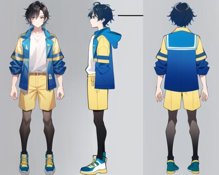 character sheet / turnaround (Front-Side-Back)