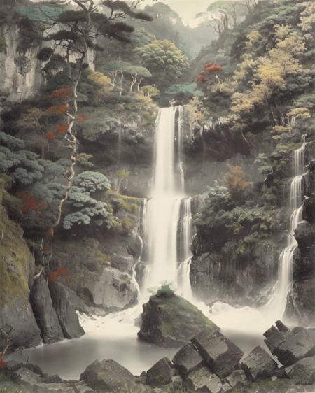 Tamamura's art, hand-colored in the chicken albumen paper style.