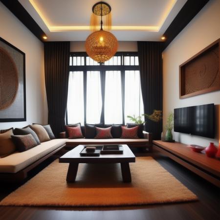Southeast Asian style living room