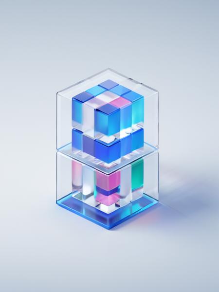 Fresh Ideas@3D GLASS CUBE_SDXL