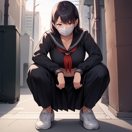 Sukeban / Delinquent Girl Outfit版本Pony (ID: 601491)