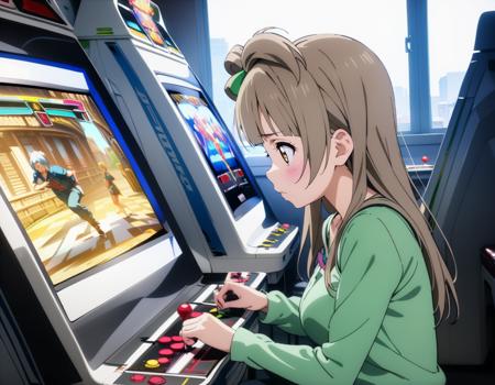 Play Arcade Games / アーケードゲームをプレイ　SDXL