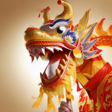 Dragon dance, a traditional Chinese cloth dragon