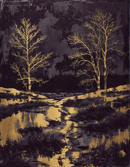 Gold Foil Silhouette