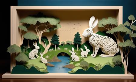 XL Realistic paper carving art style