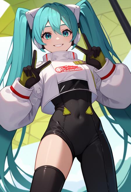 [PonyV6 XL] Racing Miku (2022) | Vocaloid版本v1.0 (ID: 502127)