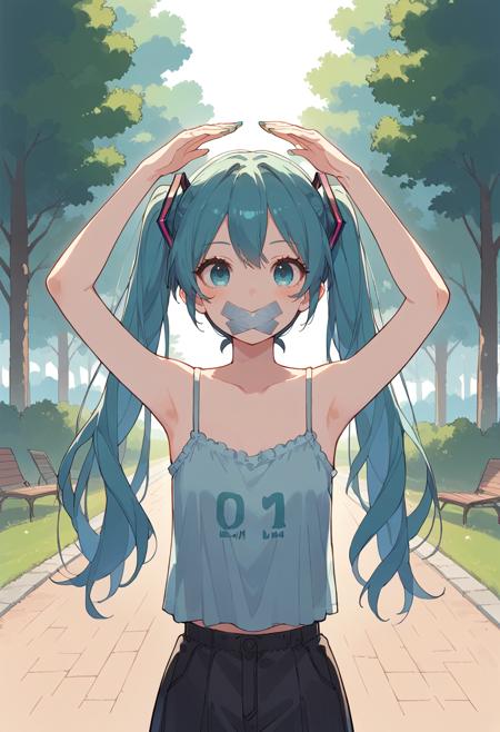 OK sign on both arms