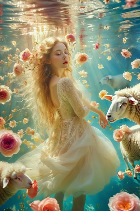 Girl and Sheep