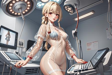 Doctor Latex Ultrasound Exam
