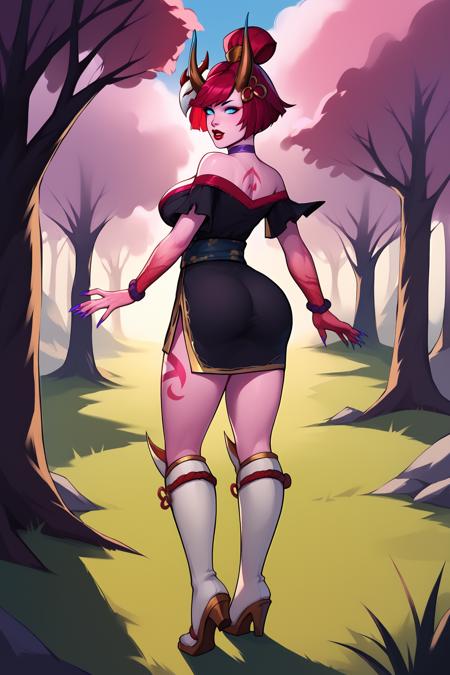 Blood Moon Evelynn (League of Legends) - Comission LoRA PonyXL [NSFW Support]版本vPonyXL (ID: 785262)