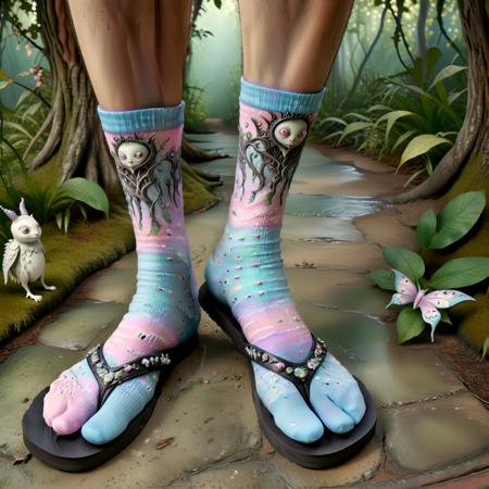 Flip Flops with Socks [SDXL]