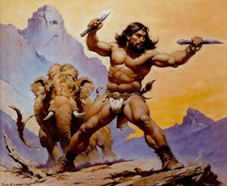 Frank Frazetta (SD 1.5) art style版本v2.0 (ID: 114765)