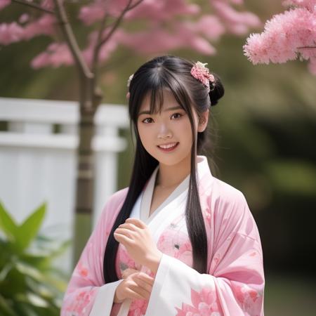 Chinese girls in wedding dress or hakama or hanfu in marvellous scene 素晴らしいシーンのウェディングドレスを着た女の子 身着婚纱或汉服的女孩在优美的场景里