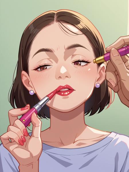 Applying Lipstick