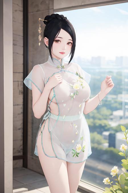 Sexy clothing collection版本透明旗袍_v8.0 (ID: 256157)